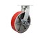 Service Caster 10'' Extra Heavy Duty Red Poly on Cast Iron Wheel Swivel Caster with Brake CRAN-SCC-KP92S1030-PUR-RS-SLB - alternate 1